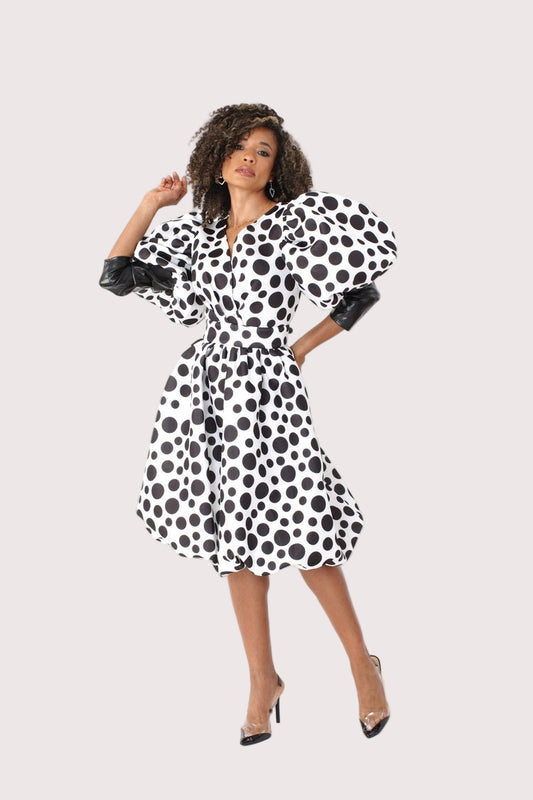 White & Black Polka Dot
