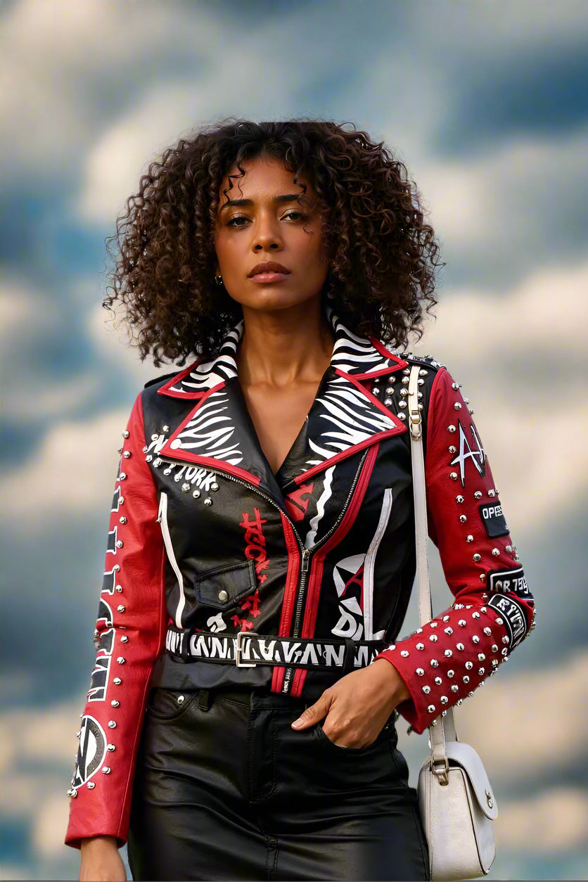 Punk Inspired Leather Jacket -81763