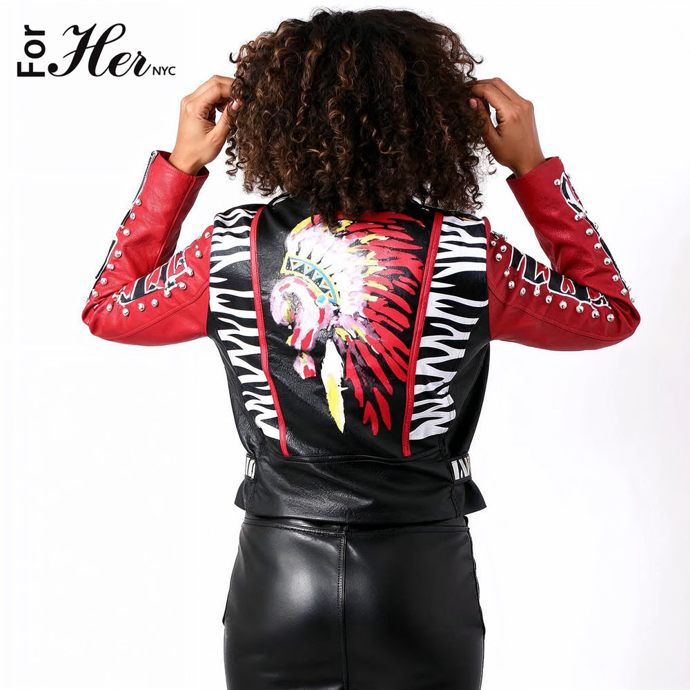 Punk Inspired Leather Jacket -81763