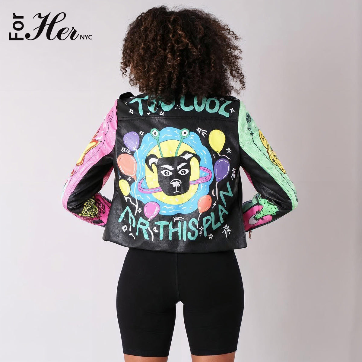 Vibrant Studded Leather Jacket -81765