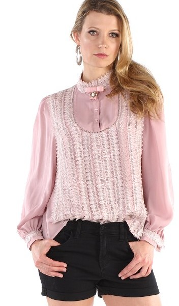 Ruffled Puff Sleeve Blouse -81503