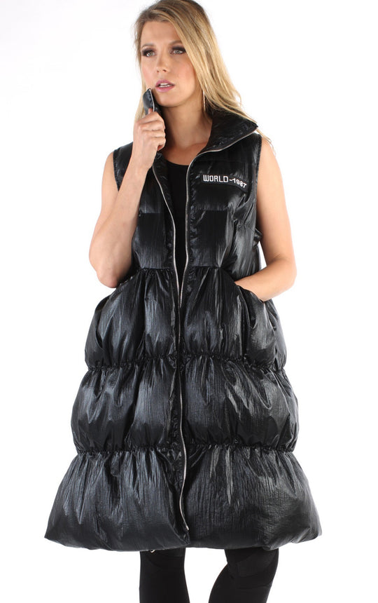 Tiered Puffer Vest -81585