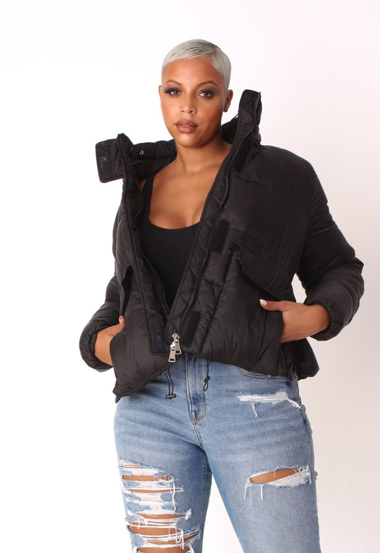 Plush Puffer Jacket - 81876