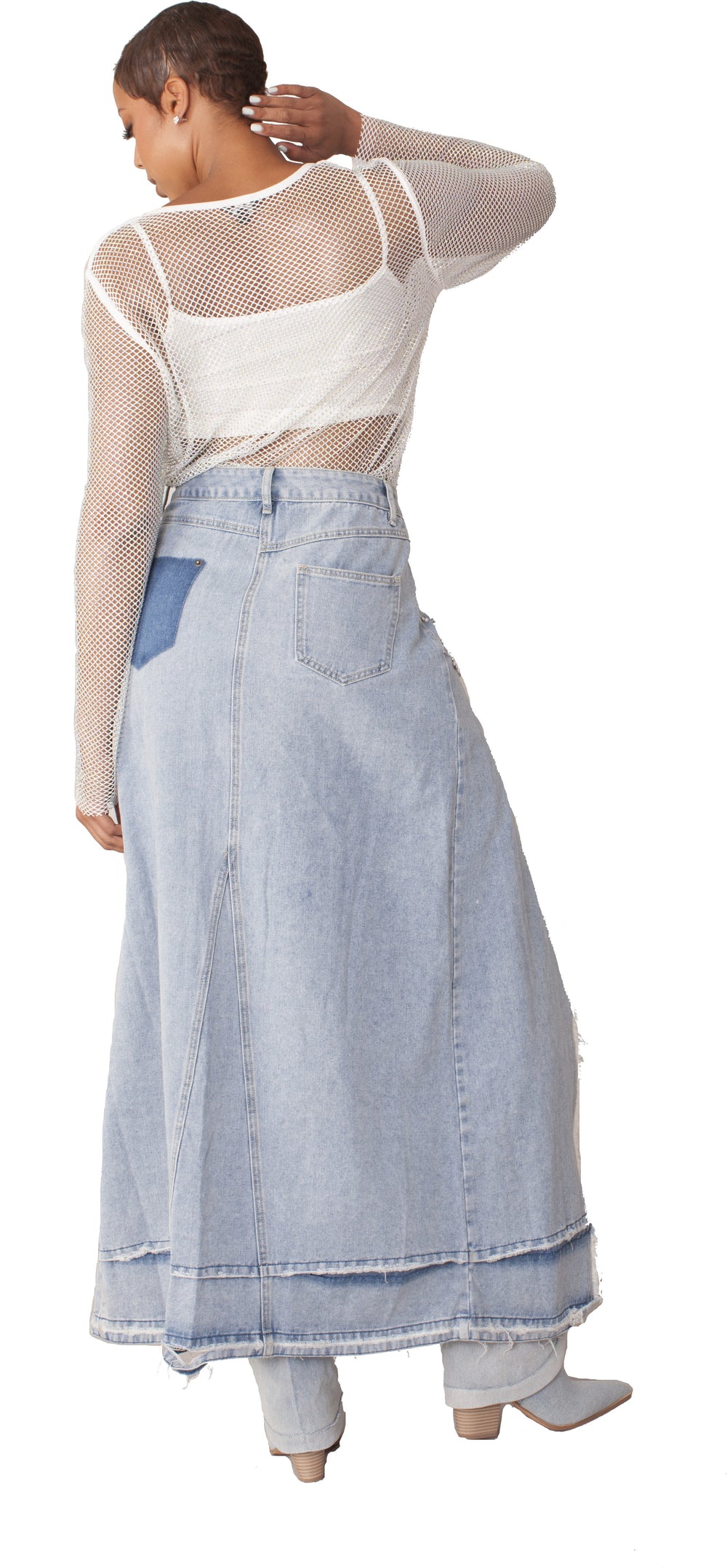 Long Denim Skirt- 82309