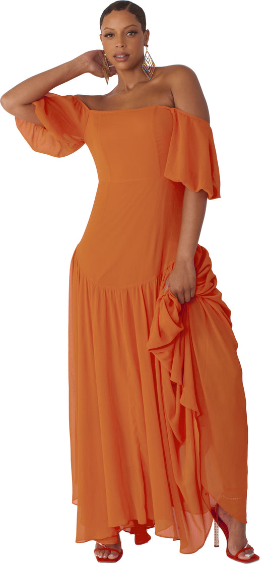 Sunset Dream Off-Shoulder Maxi Dress - 82315