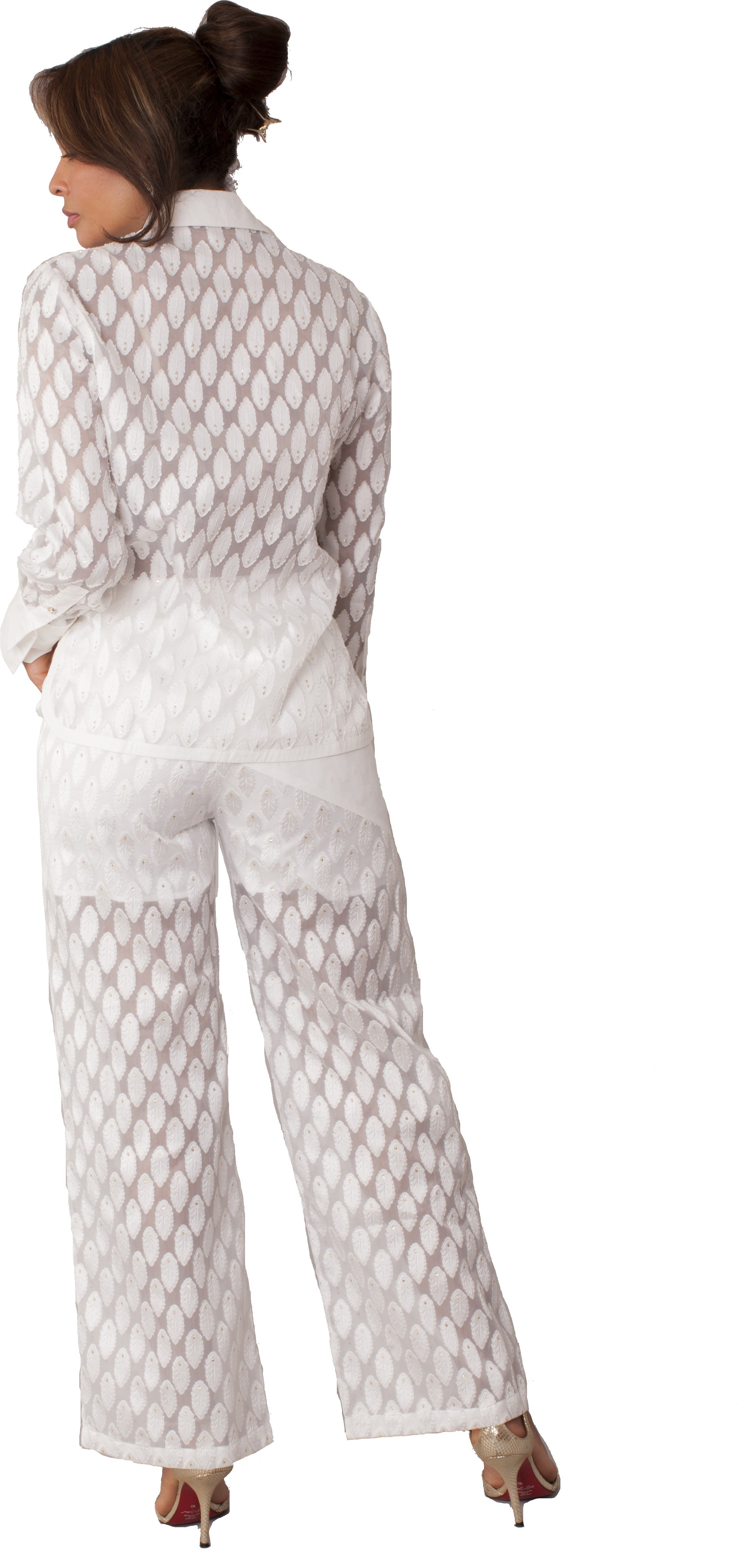 Eyelet Wide-Leg Pants - 82339 – FOR HER NYC OFFICIAL
