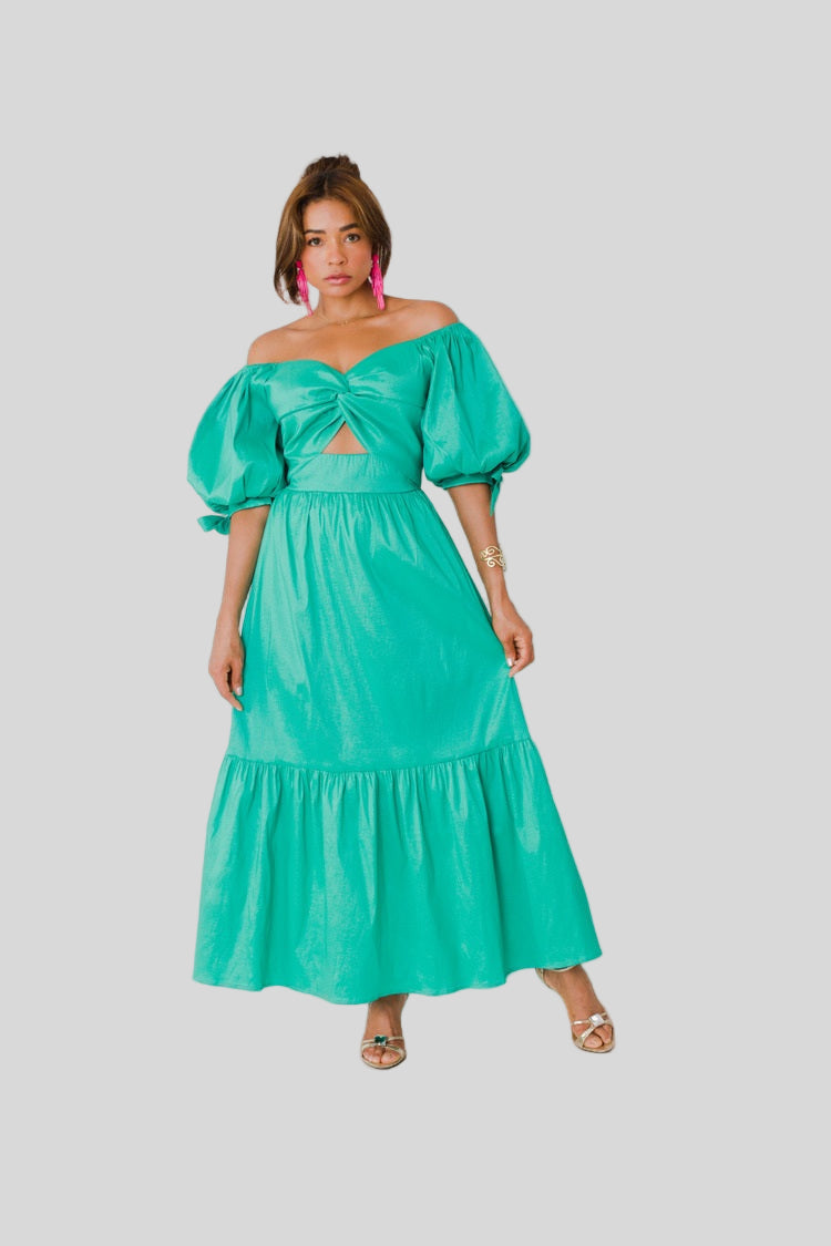 Sage Garden Party Maxi Dress – Elegant & Chic EMERALD / 2X