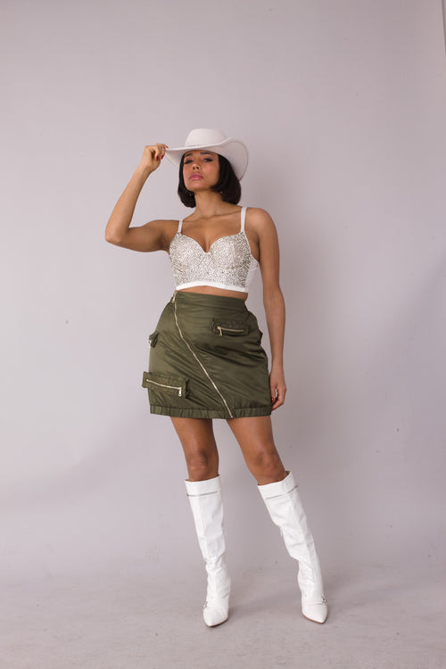 Utility Cargo Mini Skirt -82405
