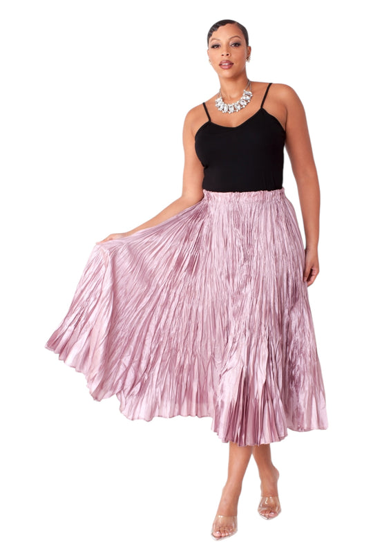 Elastic Waist Crinkle Maxi Skirt- Style #82615