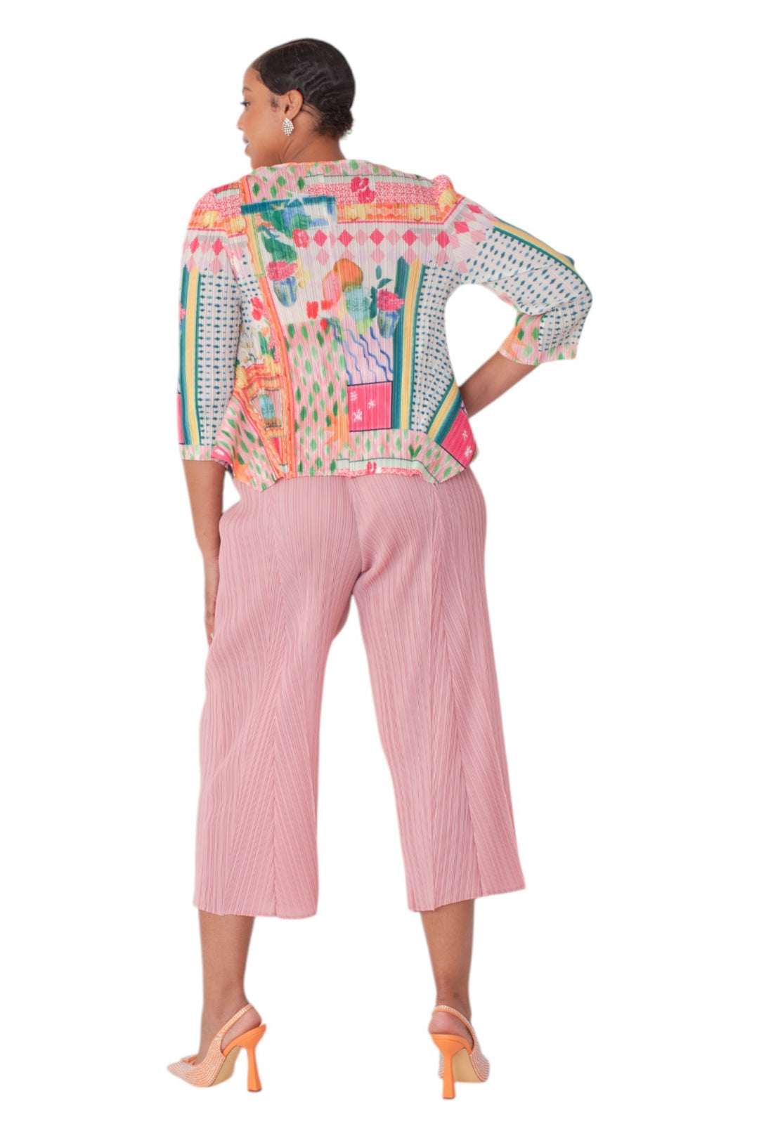 Printed Top and Palazzo Pants Set- 82763