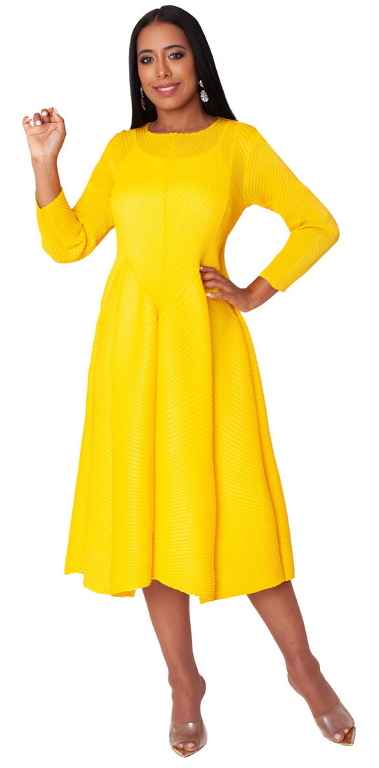 Vibrant Textured Bubble Midi Dress - 82765