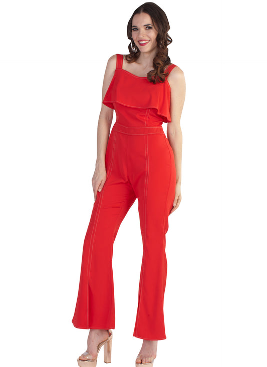 Flare Leg Jumpsuit -8762