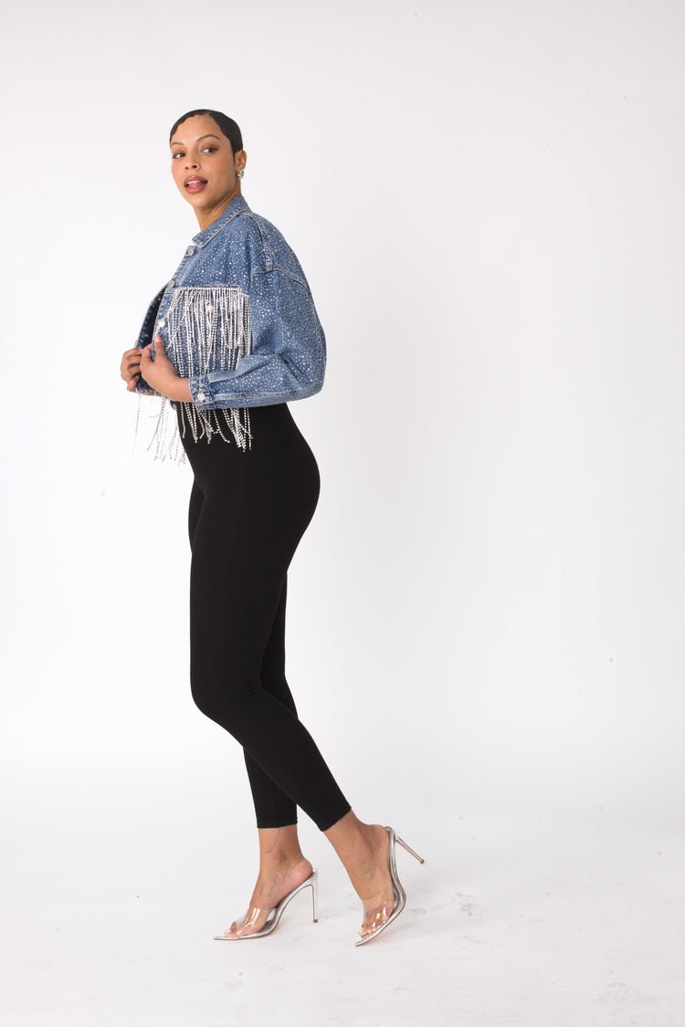 Distressed Denim Cargo Jeans -82385