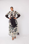 Elegant Floral Two-Piece Dress Set- 82804