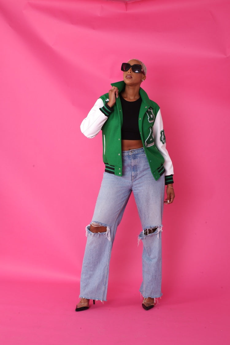 Green Varsity Jacket -82152