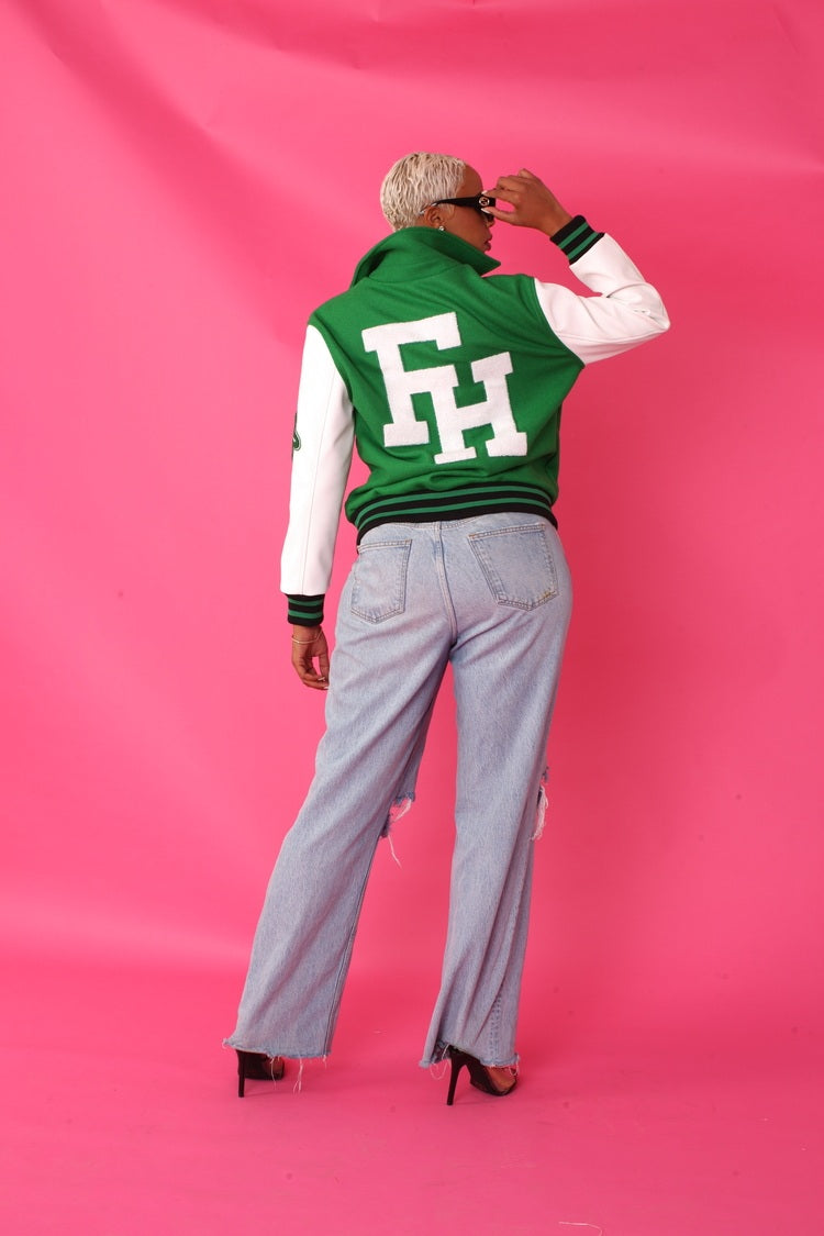 Green Varsity Jacket -82152