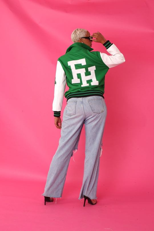 Green Varsity Jacket -82152