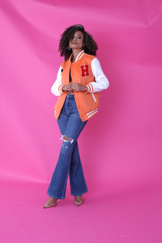 Orange Varsity Jacket -82153
