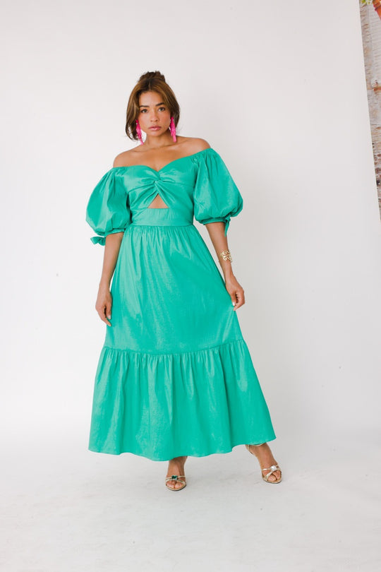 Sage Garden Party Maxi Dress - 82358