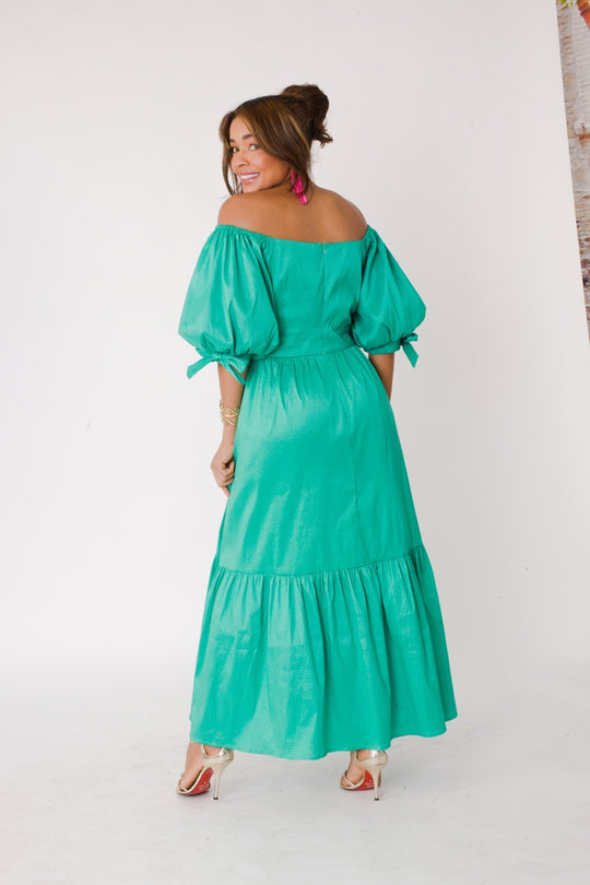 Sage Garden Party Maxi Dress - 82358