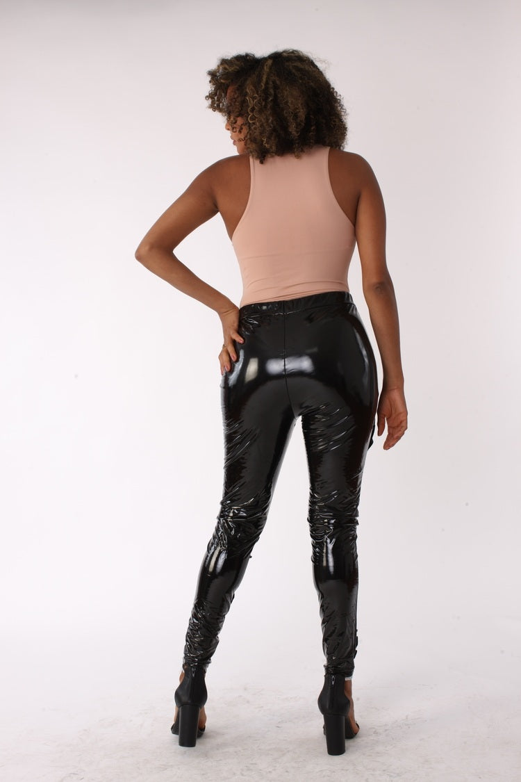 Ruffle Detailed Leather Pants - 81859