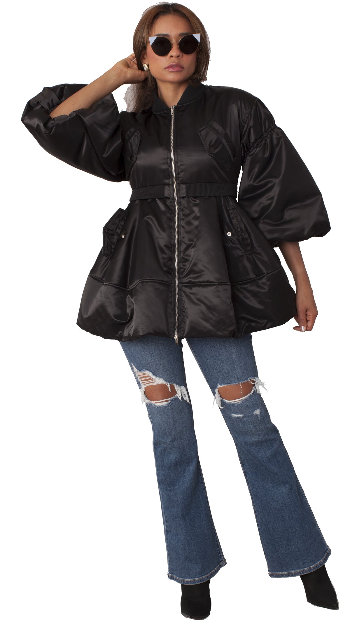 Woven Jacket with Contrasting Lining – 82337