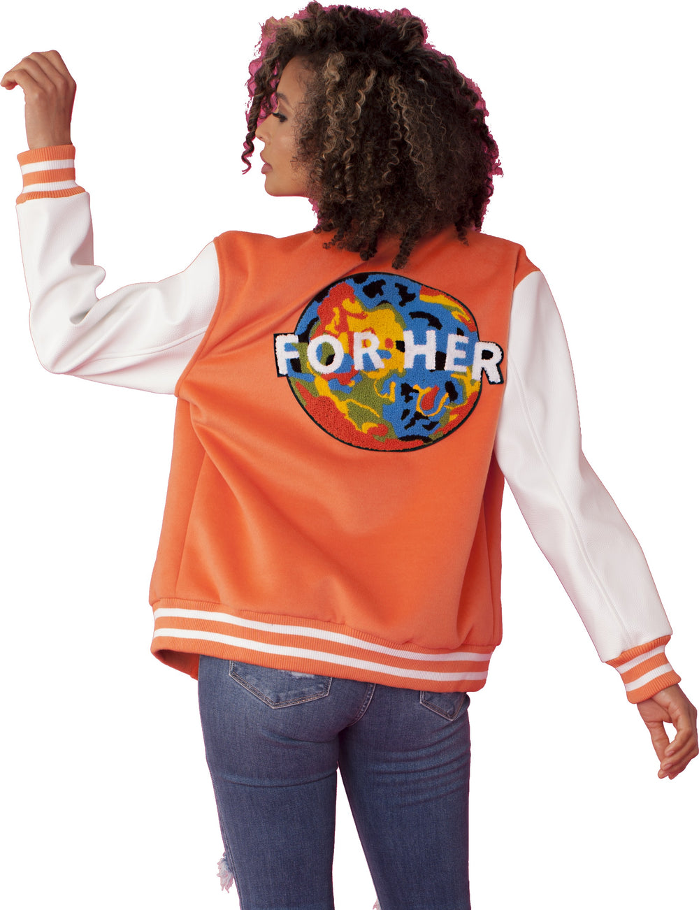 Orange Varsity Jacket -82153