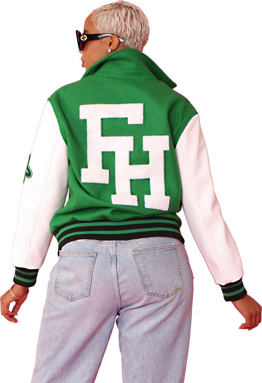 Green Varsity Jacket -82152