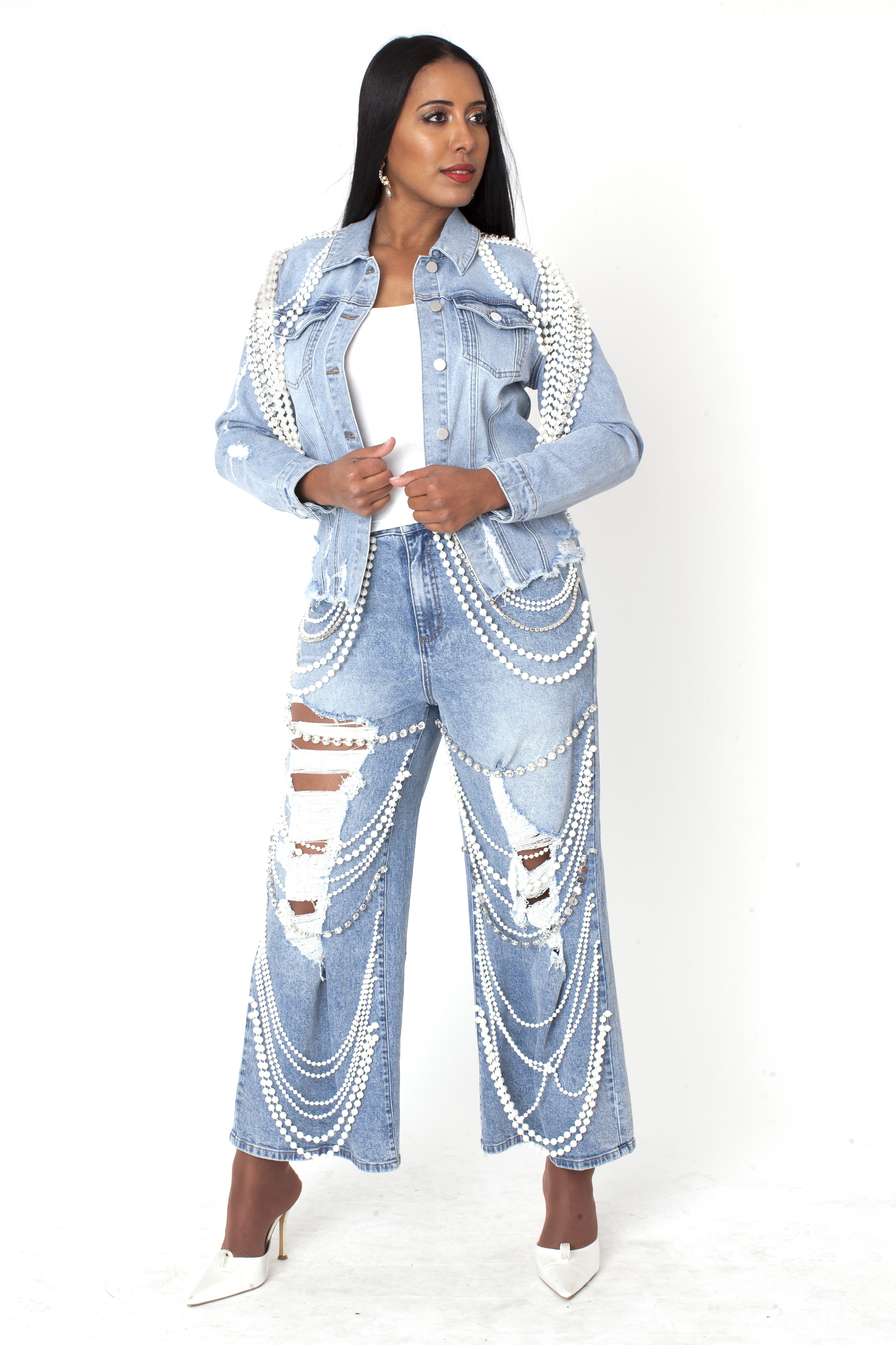 Peal Wide Leg Denim Pants -82776 – FOR HER NYC OFFICIAL