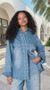 83031 Denim mirror stud jacket