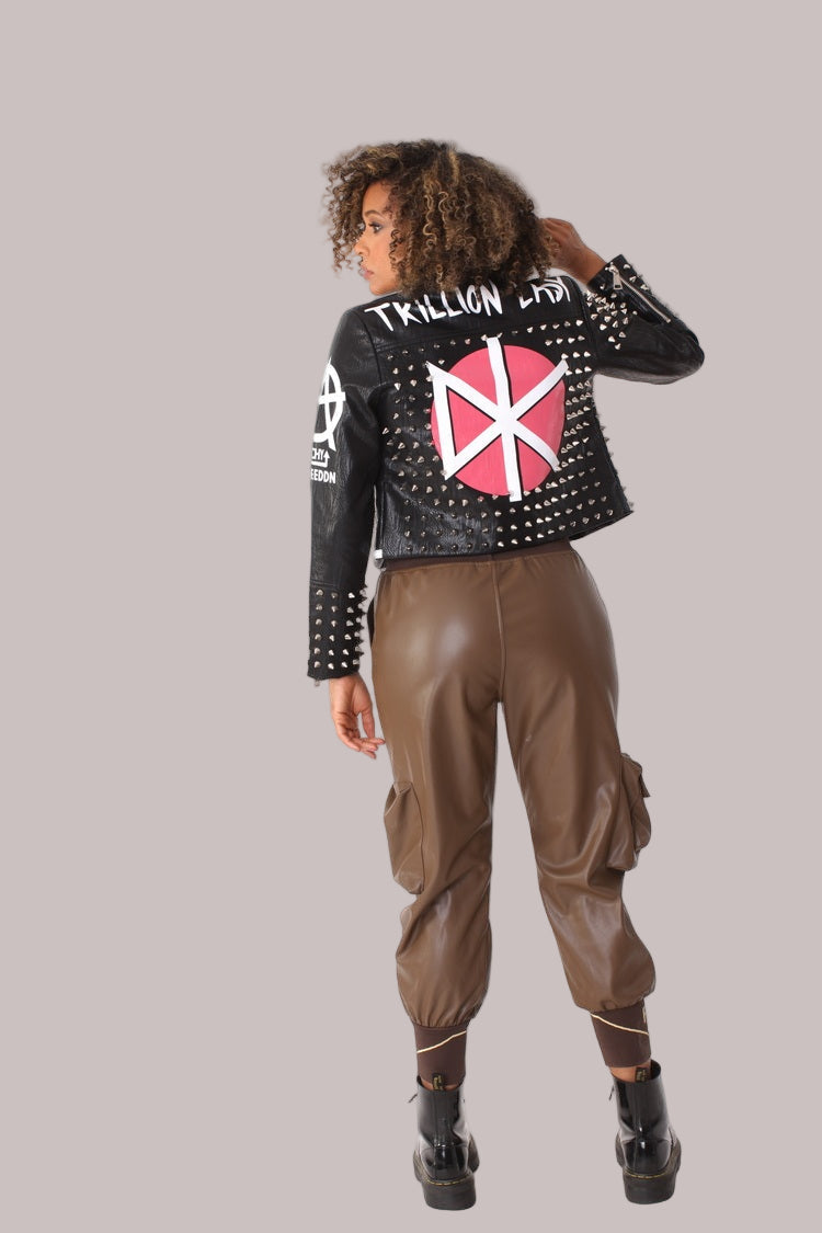 Studded Leather Jacket -81852 – FOR HER NYC OFFICIAL